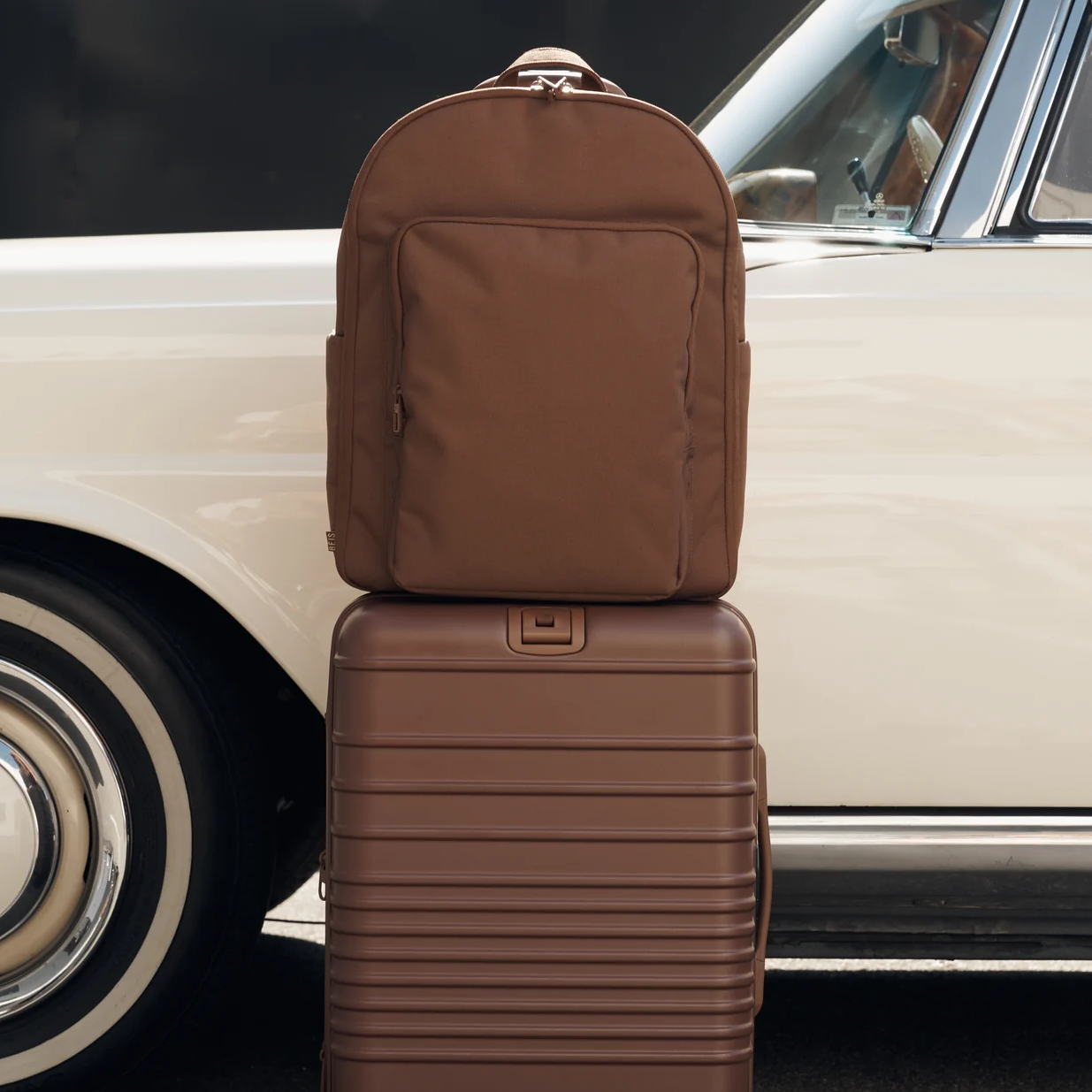 Backpack Recycled Polyester Flat Opening Travel Laptop Backpack