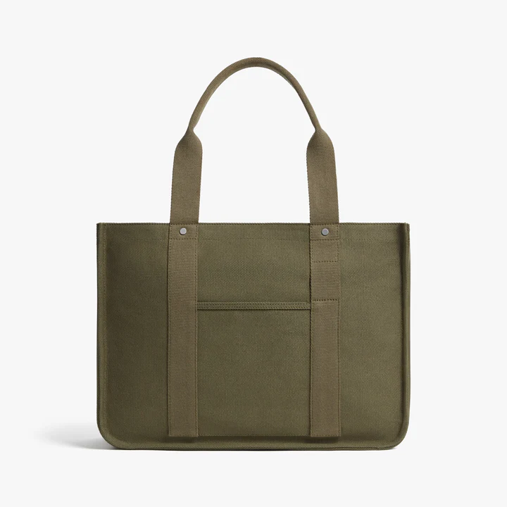 14.9L Minimal Canvas Large Structured Tote Bag