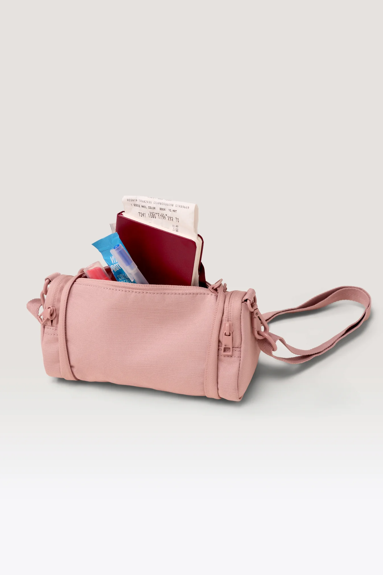 Crossbody Bag Recycled Polyester Expandable Mini Cylinder Crossbody Bag