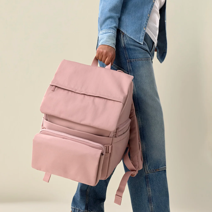 Backpack Multi-Pocket Nylon Diaper Backpack with Foldable Changing Station