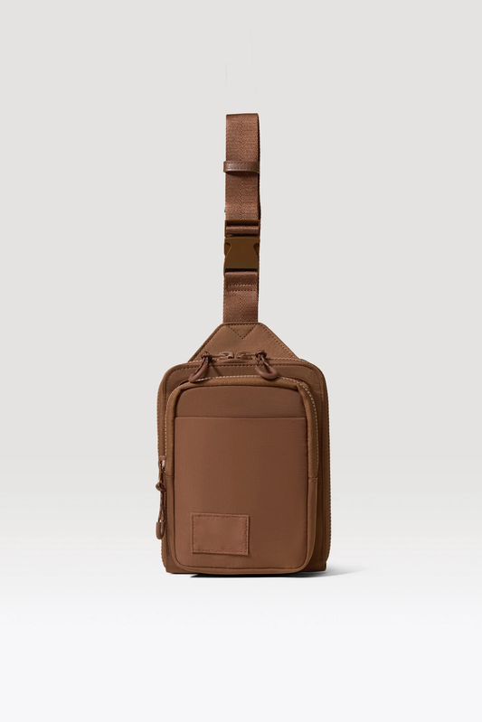 Crossbody Bag Nylon Sport Sling Crossbody Bag with Hidden Water Bottle Pouch
