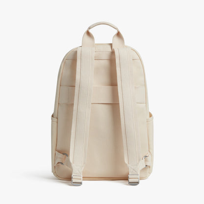 Cotton Canvas Minimal Daily Backpack with 14-inch Laptop Sleeve