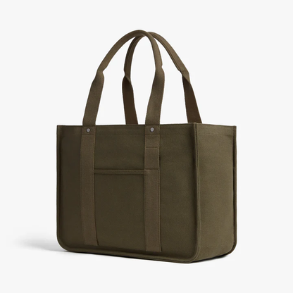 14.9L Minimal Canvas Large Structured Tote Bag