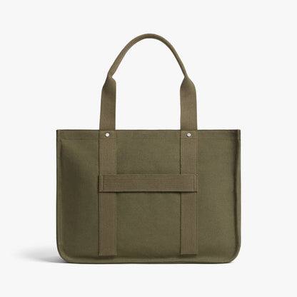 14.9L Minimal Canvas Large Structured Tote Bag