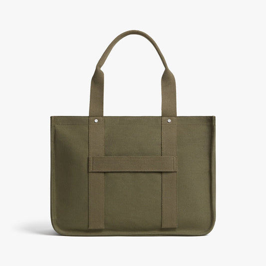 14.9L Minimal Canvas Large Structured Tote Bag