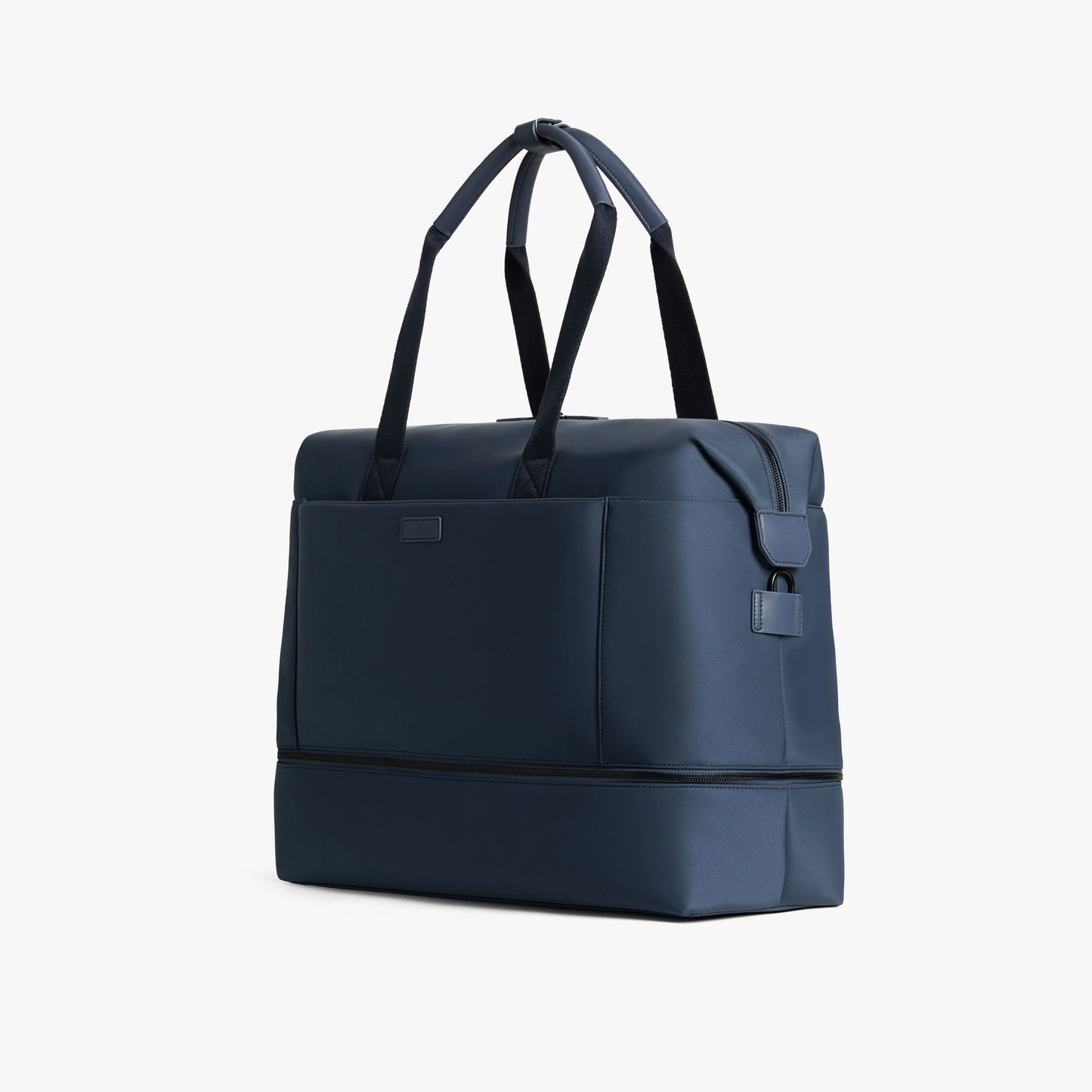Water Resistant Nylon Faux Leather Weekender Travel Bag with Split Shoe Compartment & 16-inch Laptop Sleeve