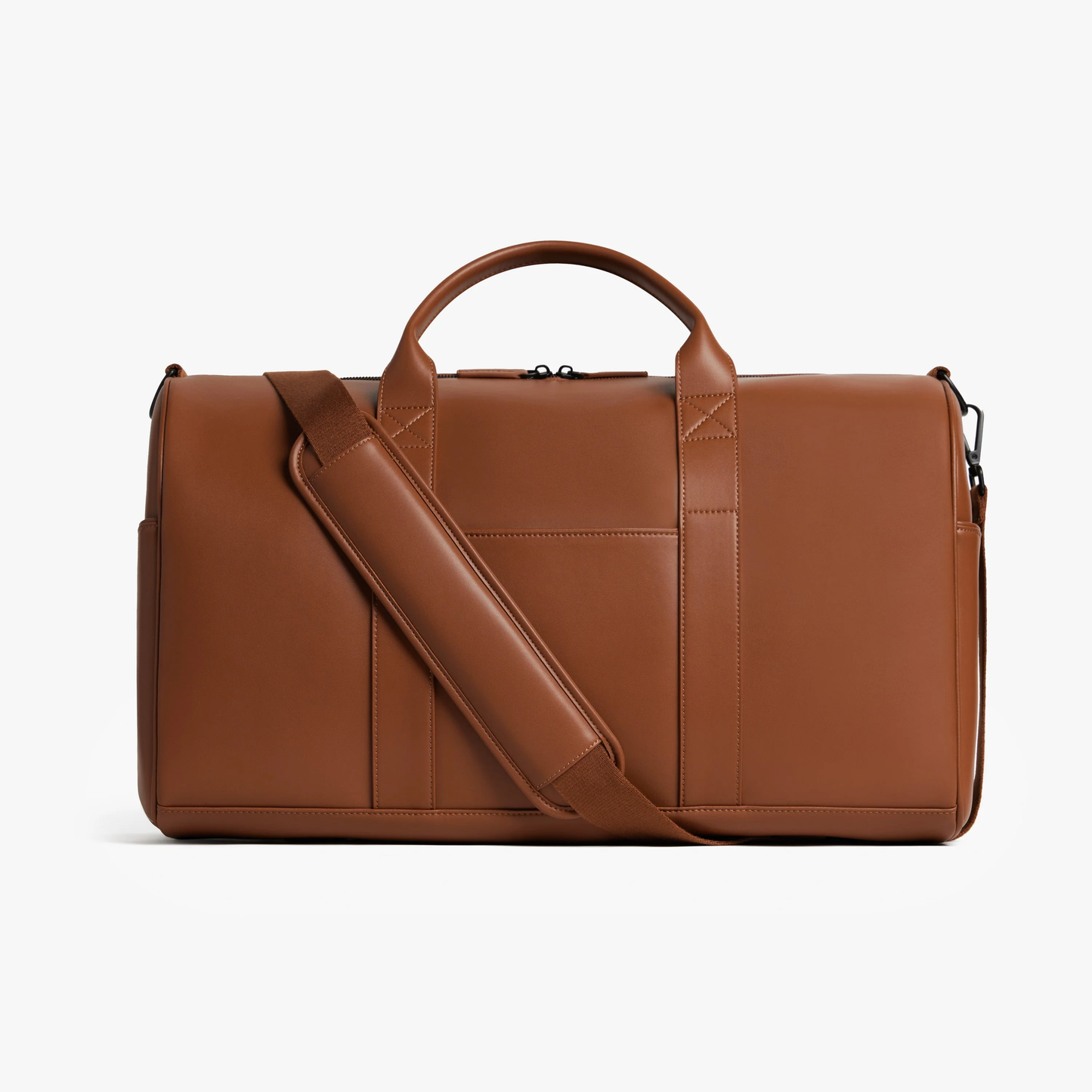 Waterproof Scratch-Resistant Faux Leather Travel Duffle Bag with 16-inch Laptop Sleeve & Luggage Sleeve