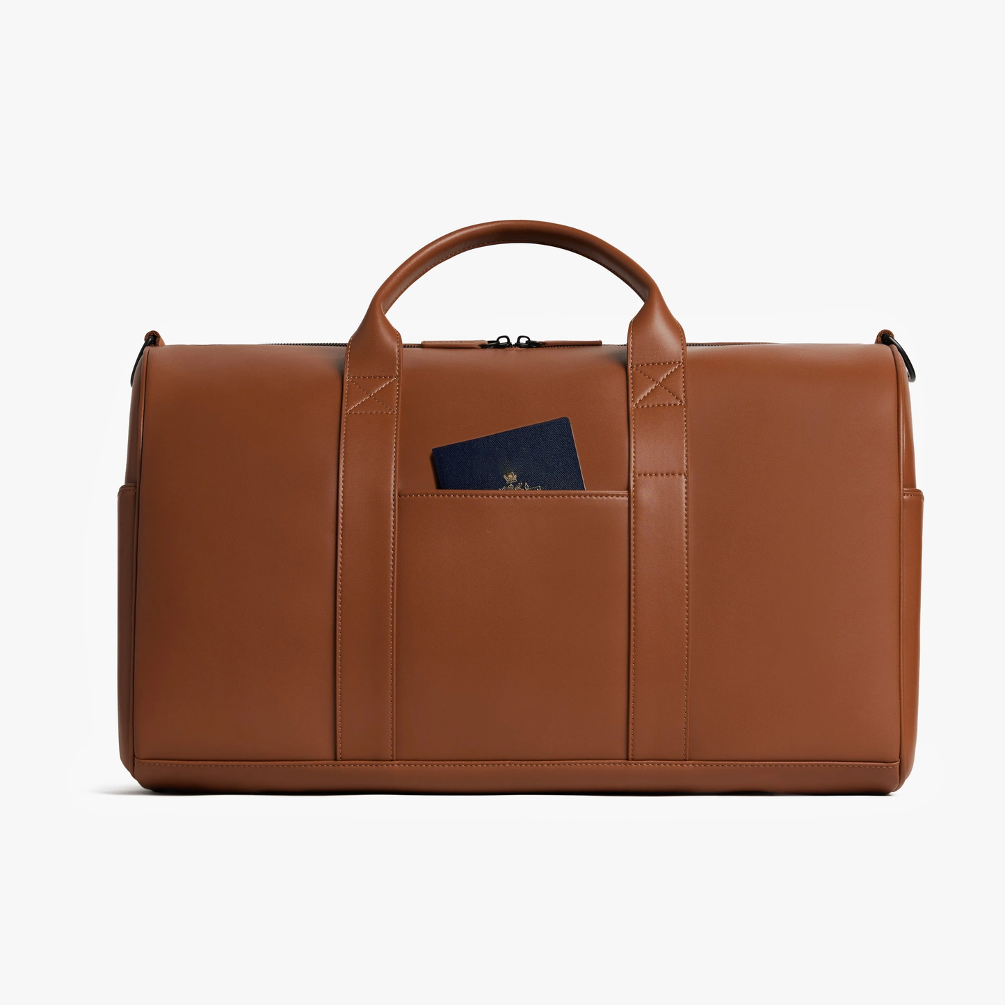 Waterproof Scratch-Resistant Faux Leather Travel Duffle Bag with 16-inch Laptop Sleeve & Luggage Sleeve