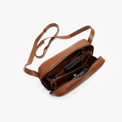 Crossbody Bag Water Scratch Resistant Faux Leather Divided Storage Crossbody Bag