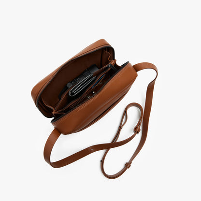 Crossbody Bag Water Scratch Resistant Faux Leather Divided Storage Crossbody Bag