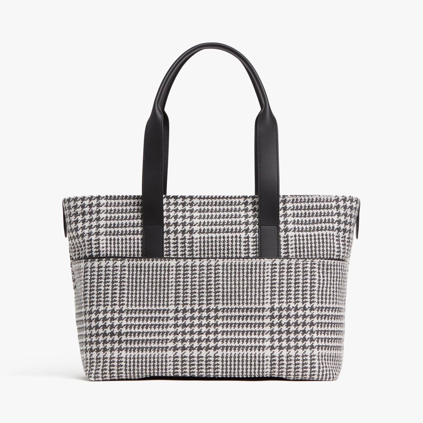 Houndstooth Woven Metro Tote Bag with 14-inch Laptop Sleeve & Luggage Sleeve
